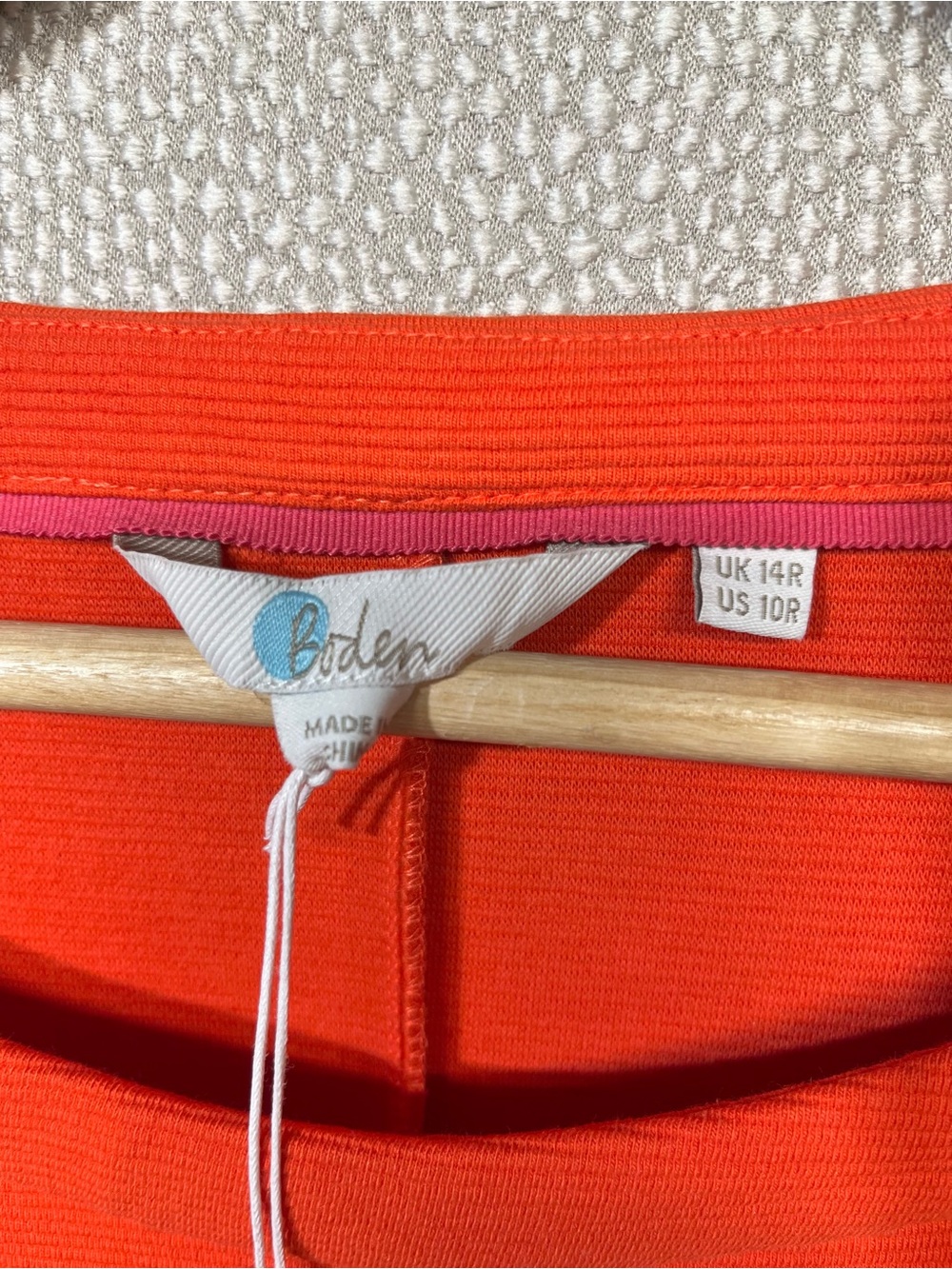 🆕 10 Boden Ellen Ottoman Vibrant Orange Three-Quarter Sleeve Shift Dress NWT - Picture 10 of 13